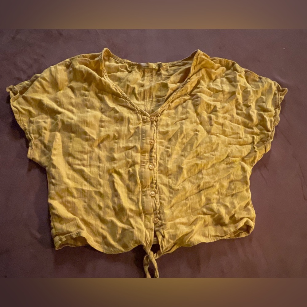 Prana Mustard Sleeveless Blouse
